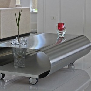 Mesa de inox com rodinha