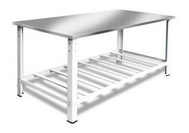 Aluguel de mesa de aço inox