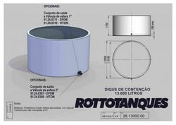 bacia de contenção plástica