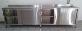 Balcão com pia inox para cozinha