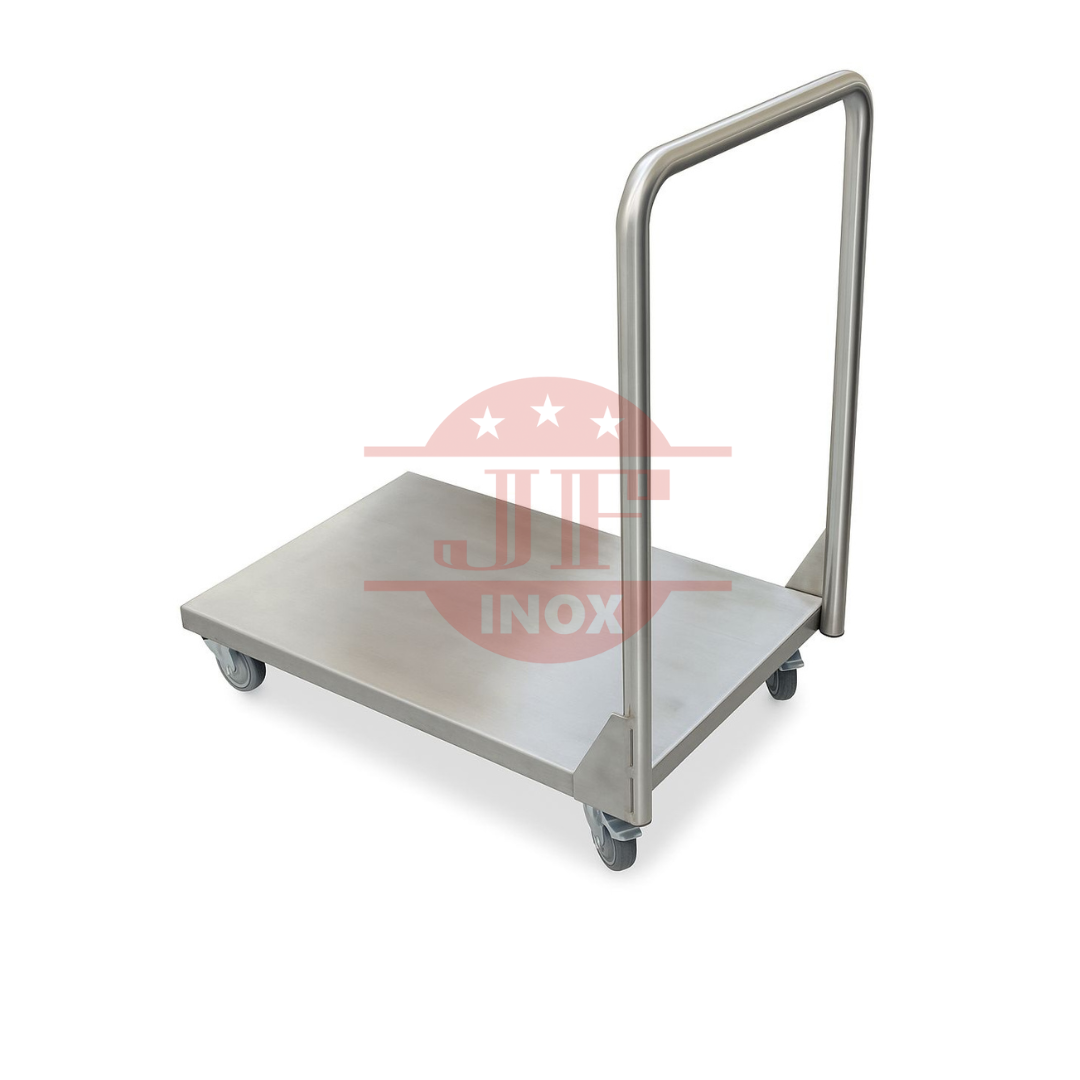 Carrinho De Transporte Aço Inox Para Cozinha Profissional
