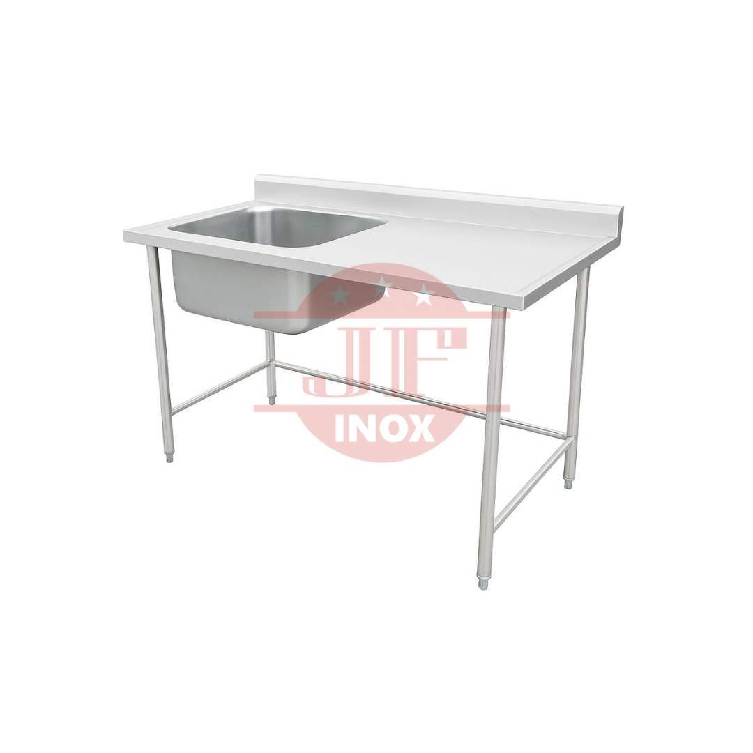 Mesa Em Aço Inoxidável Com Cuba