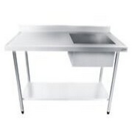 mesa de aço inox com cuba