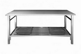 Mesa de aço inox para cozinha industrial