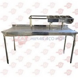 Mesa de aço inox para padaria