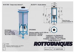 tanque fundo cônico em polietileno