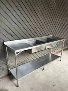 bancada de inox duas cubas